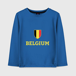 Лонгслив хлопковый детский Belgium, цвет: синий
