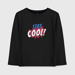Лонгслив хлопковый детский Stay Cool!, цвет: черный