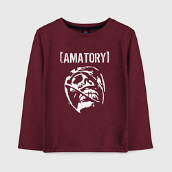 Лонгслив хлопковый детский Amatory, цвет: меланж-бордовый
