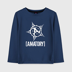 Лонгслив хлопковый детский Amatory Style, цвет: тёмно-синий
