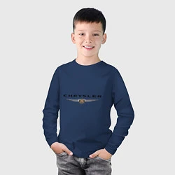 Лонгслив хлопковый детский Chrysler logo, цвет: тёмно-синий — фото 2
