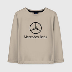 Лонгслив хлопковый детский Logo Mercedes-Benz, цвет: миндальный