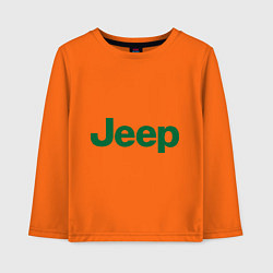 Лонгслив хлопковый детский Logo Jeep, цвет: оранжевый