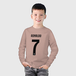 Лонгслив хлопковый детский RONALDO 7, цвет: пыльно-розовый — фото 2