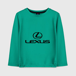 Лонгслив хлопковый детский Lexus logo, цвет: зеленый