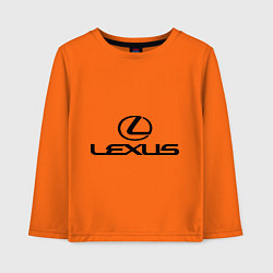 Лонгслив хлопковый детский Lexus logo, цвет: оранжевый