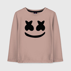 Лонгслив хлопковый детский Marshmello, цвет: пыльно-розовый