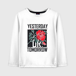 Детский лонгслив Yesterday or Tomorrow