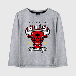 Лонгслив хлопковый детский Chicago Bulls est. 1966, цвет: меланж