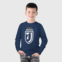 Лонгслив хлопковый детский Juventus 7J, цвет: тёмно-синий — фото 2
