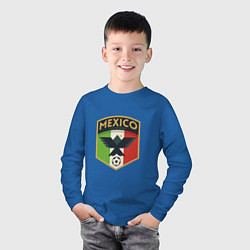 Лонгслив хлопковый детский Mexico Football, цвет: синий — фото 2