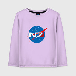 Лонгслив хлопковый детский NASA N7, цвет: лаванда