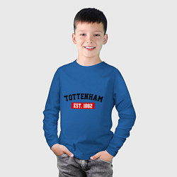 Лонгслив хлопковый детский FC Tottenham Est. 1882, цвет: синий — фото 2