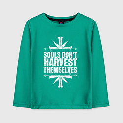 Лонгслив хлопковый детский Harvest Themselves, цвет: зеленый