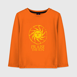 Лонгслив хлопковый детский Praise The Sun, цвет: оранжевый