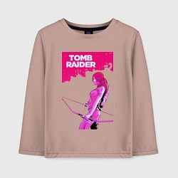 Лонгслив хлопковый детский Tomb Raider: Pink Style, цвет: пыльно-розовый