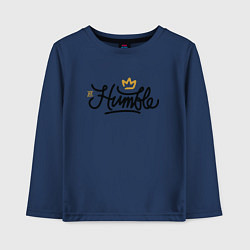 Лонгслив хлопковый детский Humble King, цвет: тёмно-синий