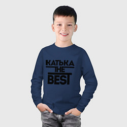 Лонгслив хлопковый детский Катька the best, цвет: тёмно-синий — фото 2