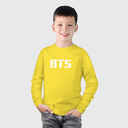 Лонгслив хлопковый детский BTS, цвет: желтый — фото 2