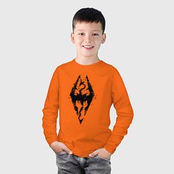 Лонгслив хлопковый детский TES Dragon, цвет: оранжевый — фото 2