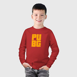 Лонгслив хлопковый детский PUBG Only, цвет: красный — фото 2