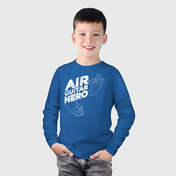 Лонгслив хлопковый детский Air Guitar Hero, цвет: синий — фото 2