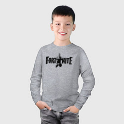 Лонгслив хлопковый детский Fortnite: Dark Knight, цвет: меланж — фото 2
