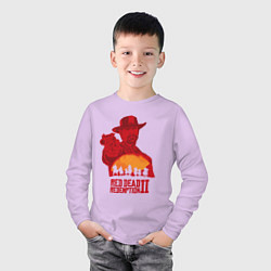 Лонгслив хлопковый детский Red Dead Redemption 2, цвет: лаванда — фото 2