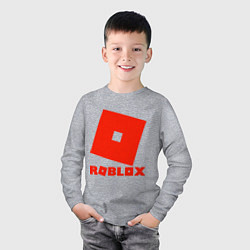 Лонгслив хлопковый детский Roblox Logo, цвет: меланж — фото 2