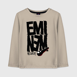 Лонгслив хлопковый детский Eminem recovery, цвет: миндальный