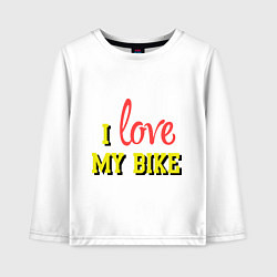 Детский лонгслив I love my bike