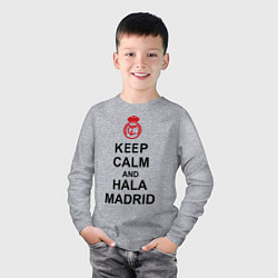 Лонгслив хлопковый детский Keep Calm & Hala Madrid, цвет: меланж — фото 2
