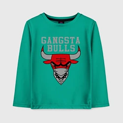 Лонгслив хлопковый детский Gangsta Bulls, цвет: зеленый