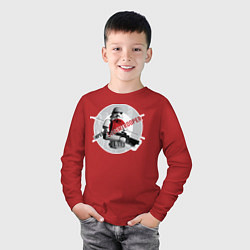 Лонгслив хлопковый детский Имперский штурмовик цвета красный — фото 2