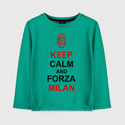 Детский лонгслив Keep Calm & Forza Milan