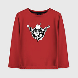Лонгслив хлопковый детский Thunderdome logo, цвет: красный