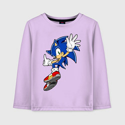 Лонгслив хлопковый детский Sonic, цвет: лаванда