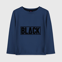 Лонгслив хлопковый детский BLACK, цвет: тёмно-синий