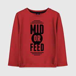 Детский лонгслив Mid or feed