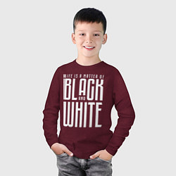 Лонгслив хлопковый детский Juventus: Black & White, цвет: меланж-бордовый — фото 2