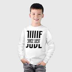 Лонгслив хлопковый детский Juve Since 1897, цвет: белый — фото 2