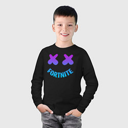 Лонгслив хлопковый детский FORTNITE x MARSHMELLO, цвет: черный — фото 2