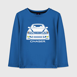 Лонгслив хлопковый детский Toyota Chaser JZX100, цвет: синий