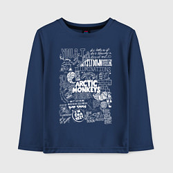 Лонгслив хлопковый детский Arctic Monkeys: I'm in a Vest, цвет: тёмно-синий