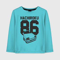 Лонгслив хлопковый детский Toyota AE86 Hachiroku, цвет: бирюзовый