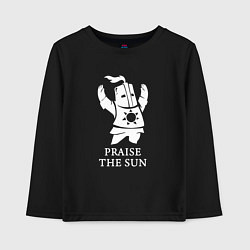 Лонгслив хлопковый детский Praise the Sun, цвет: черный