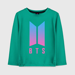 Лонгслив хлопковый детский BTS: Neon V, цвет: зеленый