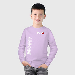 Лонгслив хлопковый детский MASS EFFECT N7, цвет: лаванда — фото 2