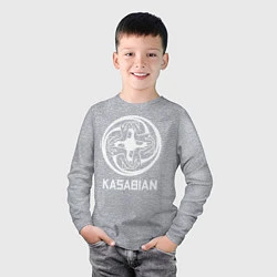 Лонгслив хлопковый детский Kasabian: Symbol, цвет: меланж — фото 2
