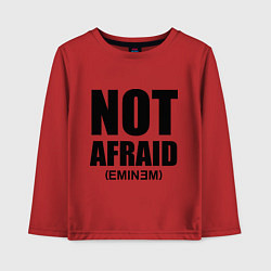 Лонгслив хлопковый детский Not Afraid, цвет: красный